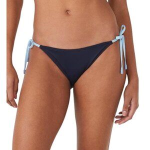 Kate Spade Navy Blue String Bikini Bottom Size M New